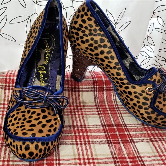 Irregular Choice Shoes - Irregular Choice Leopard Print Shoes Glitter Heels
